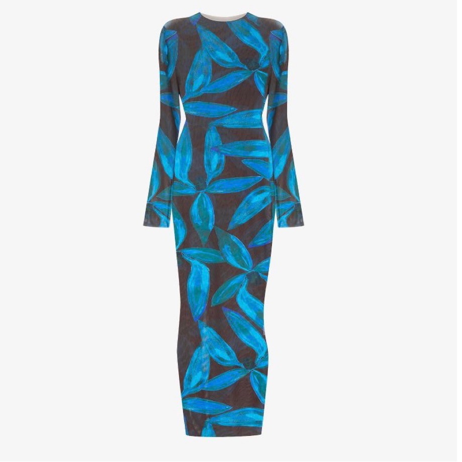 Louisa Ballou Sublime Flower-Print Beach Dress High Tide